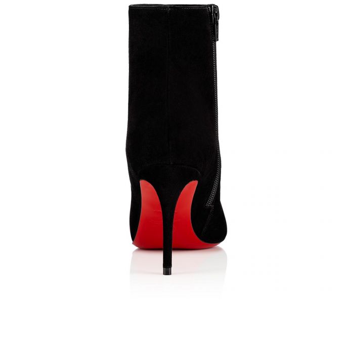 Botas Christian Louboutin Eloise Booty 085 85 Veau Velours Boots Mujer Negros | MX-21083