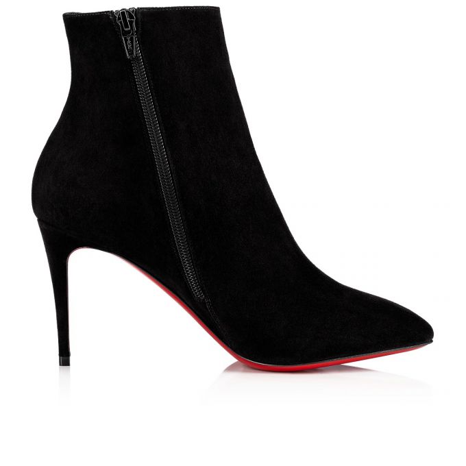 Botas Christian Louboutin Eloise Booty 085 85 Veau Velours Boots Mujer Negros | MX-21083