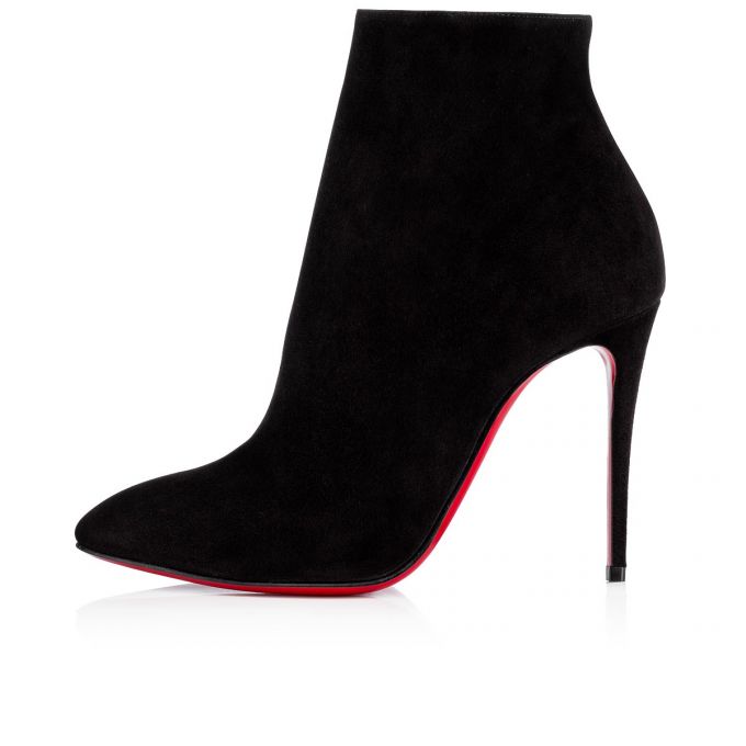 Botas Christian Louboutin Eloise Booty 100 100 Veau Velours Boots Mujer Negros | MX-21994