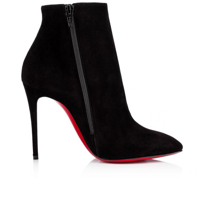 Botas Christian Louboutin Eloise Booty 100 100 Veau Velours Boots Mujer Negros | MX-21994