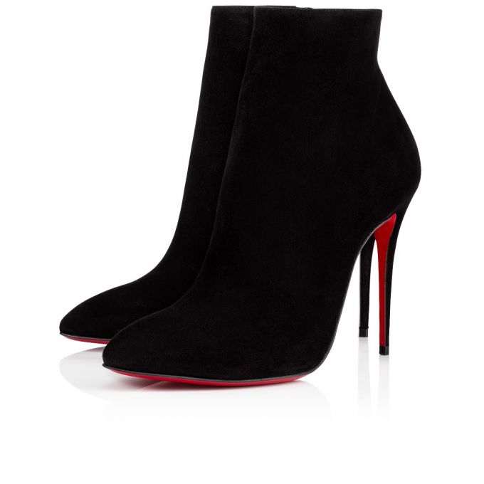 Botas Christian Louboutin Eloise Booty 100 100 Veau Velours Boots Mujer Negros | MX-21994