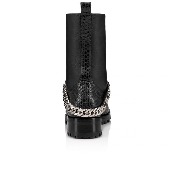 Botas Christian Louboutin Horse Guarda Calf Boots Mujer Negros Plateados | MX-80457