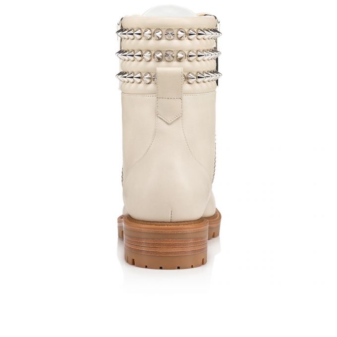 Botas Christian Louboutin Invierno Spikes Calf Boots Mujer Blancos | MX-65703