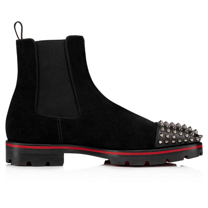 Botas Christian Louboutin Melon Spikes 000 Calf Booty Hombre Negros | MX-62900