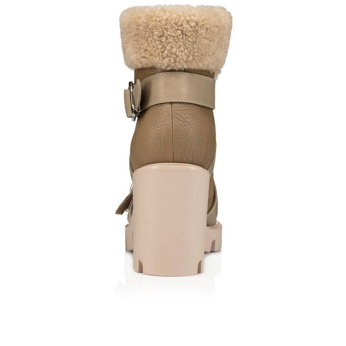 Botas Christian Louboutin Pole Chic 70 Calf Boots Mujer Beige | MX-41610