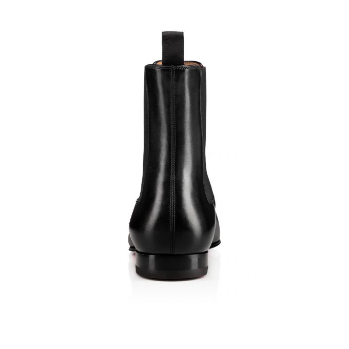 Botas Christian Louboutin Roadie 000 Calf Booty Hombre Negros | MX-85663