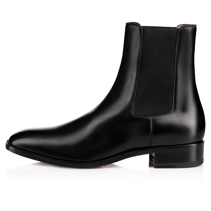 Botas Christian Louboutin Samson 000 Calf Booty Hombre Negros | MX-71142