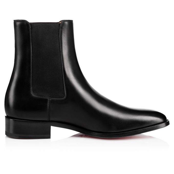 Botas Christian Louboutin Samson 000 Calf Booty Hombre Negros | MX-71142