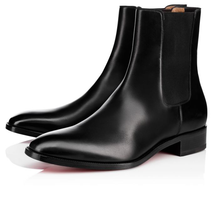 Botas Christian Louboutin Samson 000 Calf Booty Hombre Negros | MX-71142