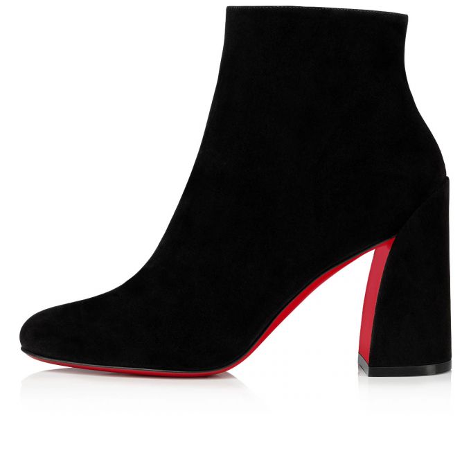 Botas Christian Louboutin Turela 085 85 Veau Velours Boots Mujer Negros | MX-03342