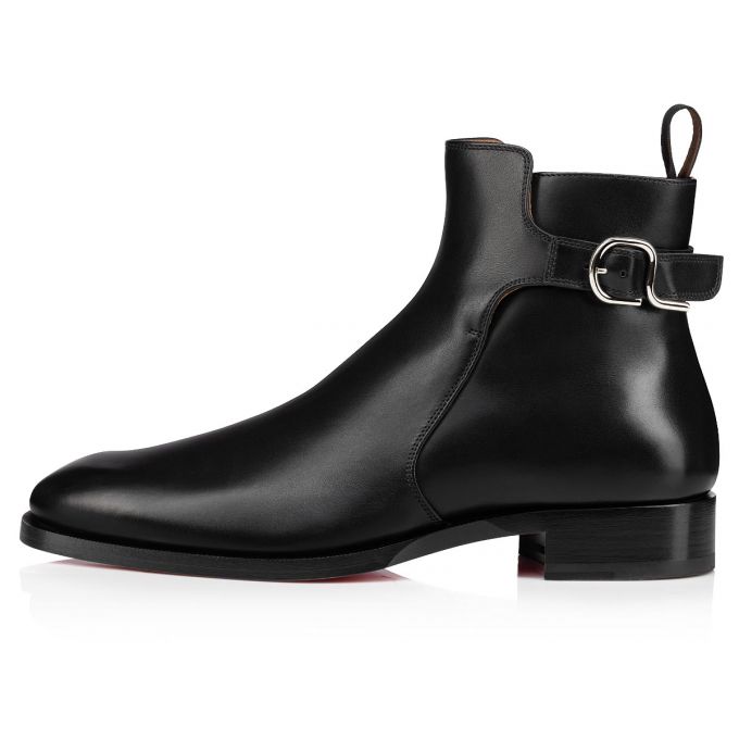 Botas Christian Louboutin Valido Calf Booty Hombre Negros | MX-32235