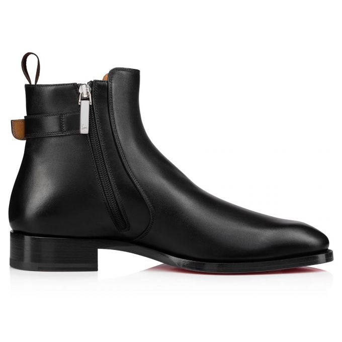 Botas Christian Louboutin Valido Calf Booty Hombre Negros | MX-32235