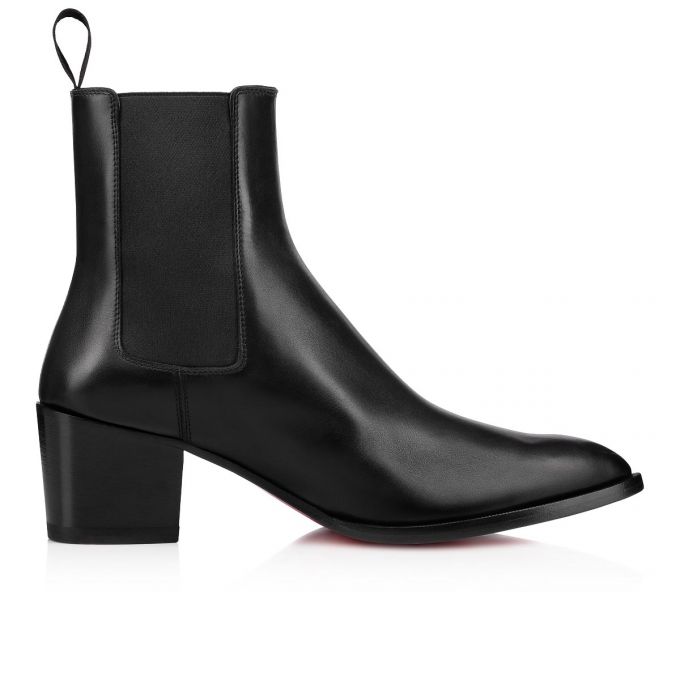 Botas Christian Louboutin William Calf Booty Hombre Negros | MX-94366