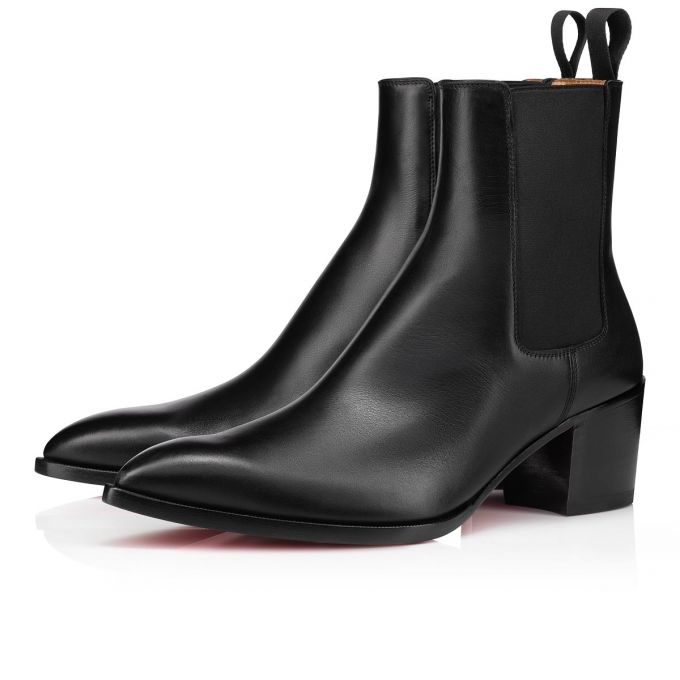 Botas Christian Louboutin William Calf Booty Hombre Negros | MX-94366