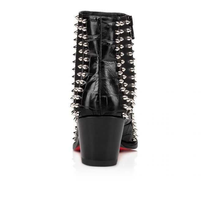 Botas Christian Louboutin With My Guitar 65 Calf Boots Mujer Negros Plateados | MX-37310