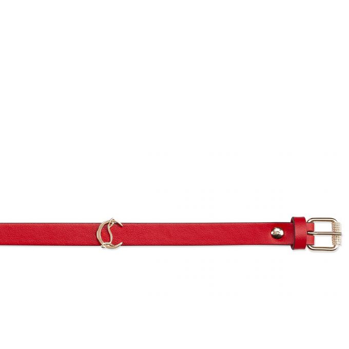 Bracelets Christian Louboutin Loubilink Classic Cuero Bracelets Mujer Rojos Dorados | MX-59784