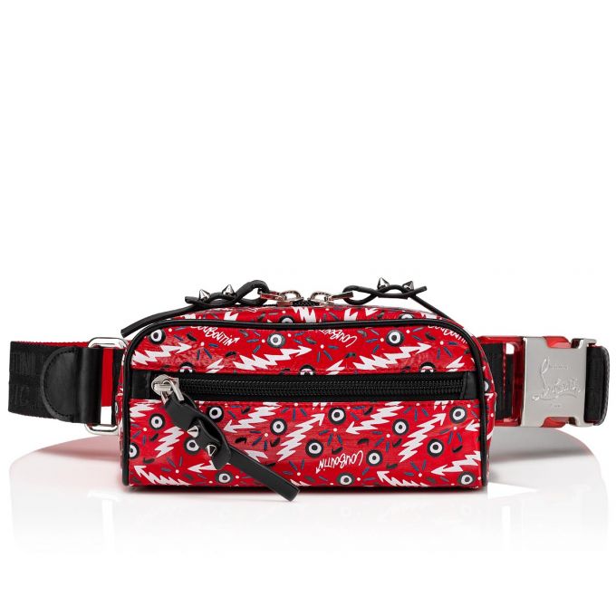 Bum Bags Christian Louboutin Blaster Creative Fabric Bum Bags Hombre Rojos Negros | MX-90019