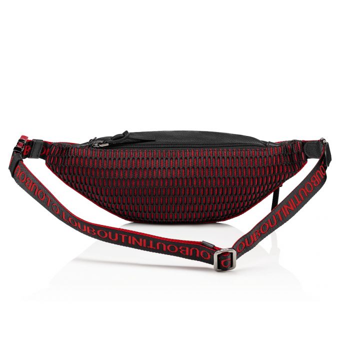 Bum Bags Christian Louboutin Parisnyc Cl Correa Creative Fabric Bum Bags Hombre Negros Rojos | MX-21791