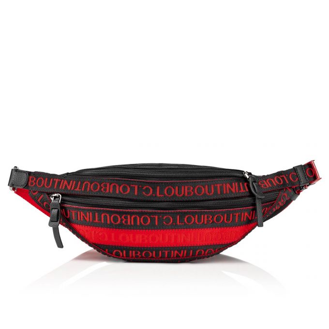 Bum Bags Christian Louboutin Parisnyc Cl Correa Creative Fabric Bum Bags Hombre Negros Rojos | MX-21791