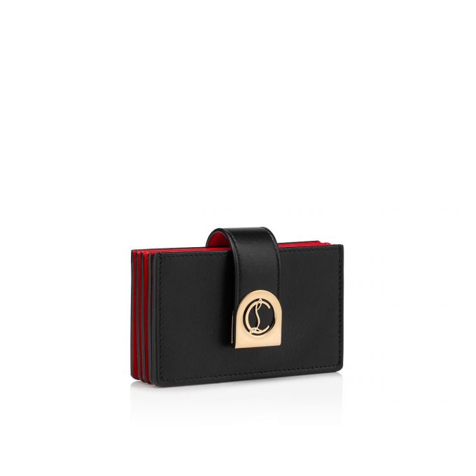 Card Holder Christian Louboutin Elisa Accordeon Card Holder Classic Cuero Card Holder Mujer Negros Dorados | MX-89145