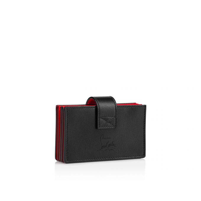 Card Holder Christian Louboutin Elisa Accordeon Card Holder Classic Cuero Card Holder Mujer Negros Dorados | MX-89145