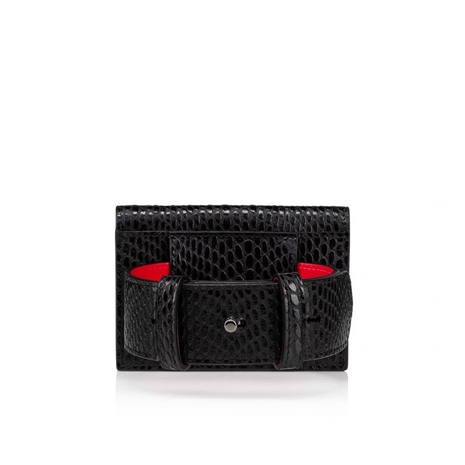 Card Holder Christian Louboutin Elisa Ankle Card Holder Creative Cuero Card Holder Mujer Negros | MX-49218