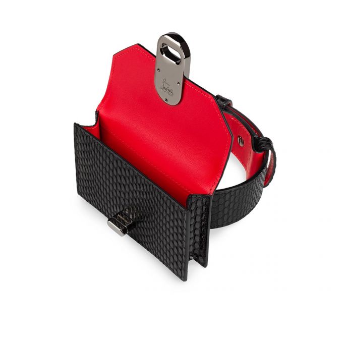 Card Holder Christian Louboutin Elisa Ankle Card Holder Creative Cuero Card Holder Mujer Negros | MX-49218