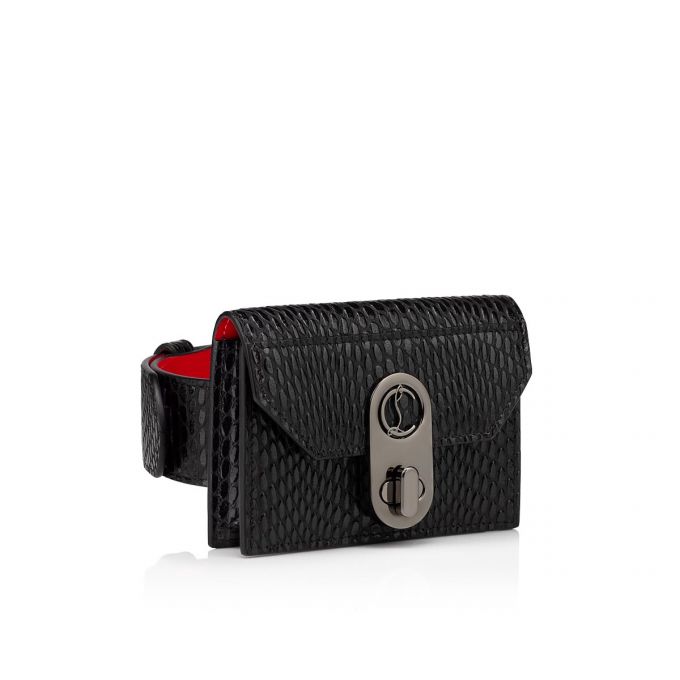 Card Holder Christian Louboutin Elisa Ankle Card Holder Creative Cuero Card Holder Mujer Negros | MX-49218