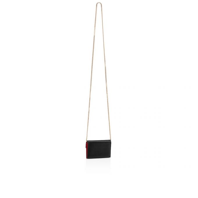 Card Holder Christian Louboutin Elisa Chain Card Holder Classic Cuero Card Holder Mujer Negros Dorados | MX-45088