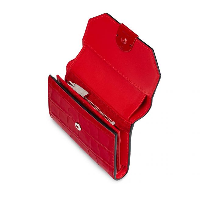 Carteras Christian Louboutin Elisa Compact Wallet Creative Cuero Wallets Mujer Rojos | MX-33630