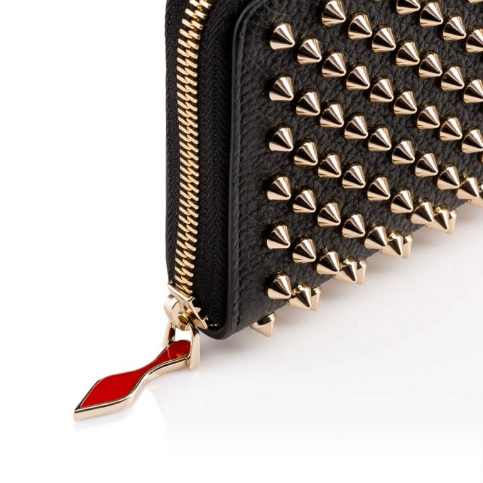 Carteras Christian Louboutin W Panettone Wal Classic Cuero Wallets Mujer Negros Dorados | MX-18584