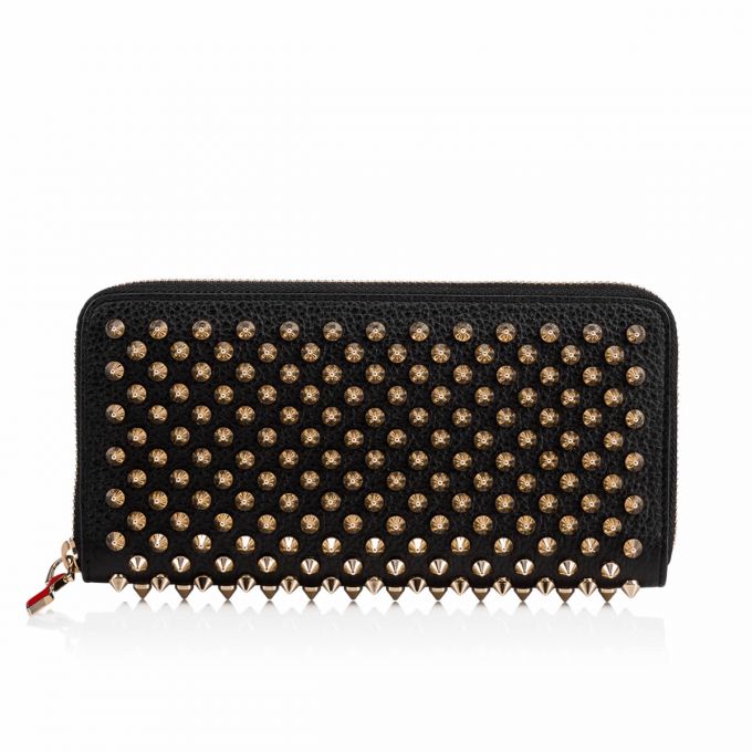 Carteras Christian Louboutin W Panettone Wal Classic Cuero Wallets Mujer Negros Dorados | MX-18584