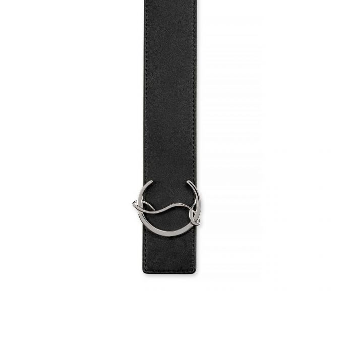 Cinturones Christian Louboutin Cl Logo Belt 40 Classic Cuero Belts Hombre Negros Rojos Plateados | MX-17894