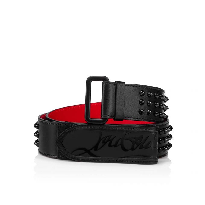 Cinturones Christian Louboutin Loubi Belt Calfskin Belts Hombre Negros | MX-09832