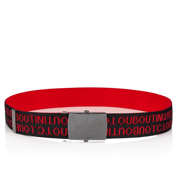 Cinturones Christian Louboutin Ricky Plate Belt Classic Fabric Belts Hombre Metal | MX-31892