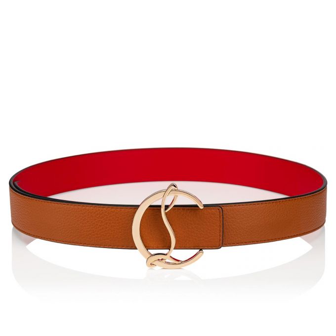 Cinturones Christian Louboutin W Cl Logo Belt Classic Cuero Belts Mujer Marrom Dorados | MX-14718