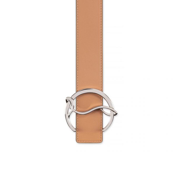 Cinturones Christian Louboutin W Cl Logo Belt Classic Cuero Belts Mujer Beige | MX-21142