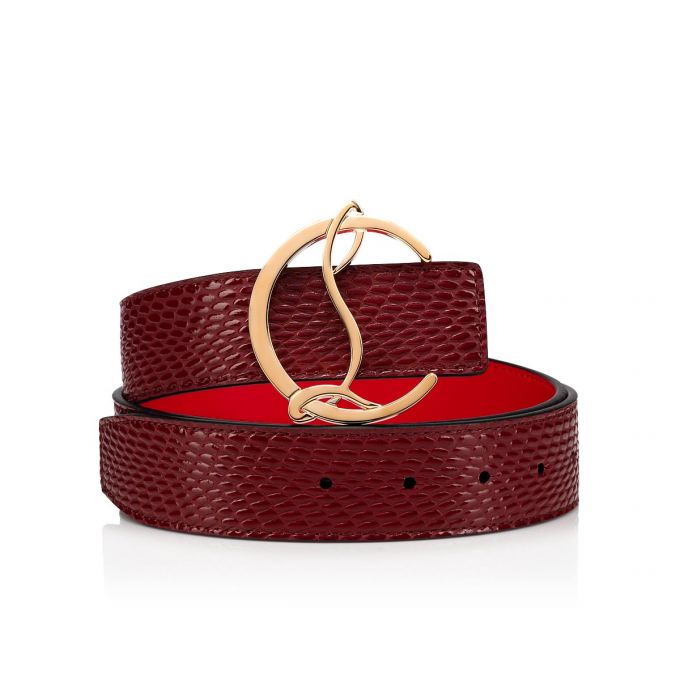 Cinturones Christian Louboutin W Cl Logo Belt Creative Cuero Belts Mujer Vino Dorados | MX-49546