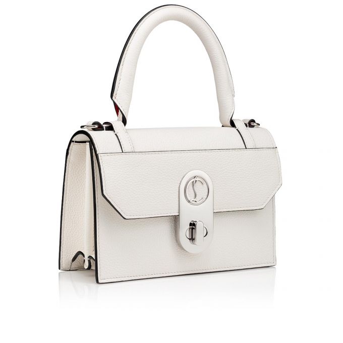 Cross Body Bags Christian Louboutin Elisa Top Handle S Creative Cuero Cross Body Bags Mujer Blancos Plateados | MX-60649