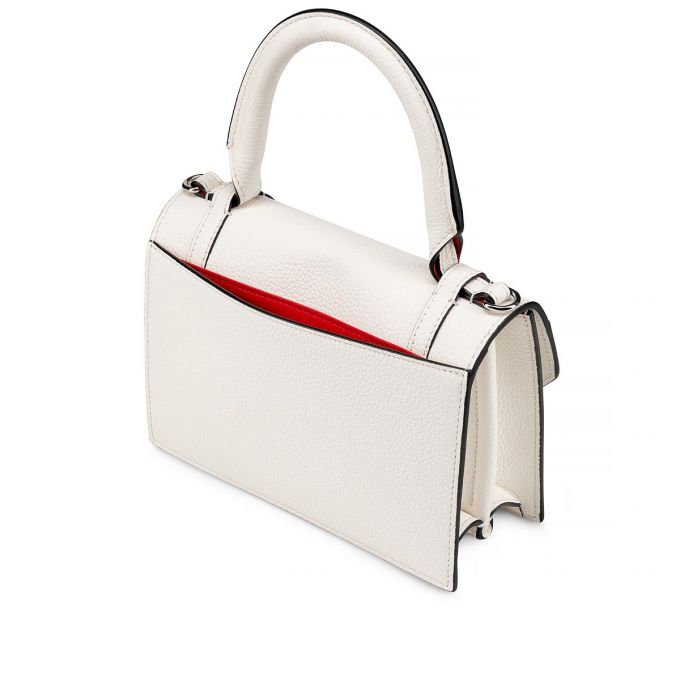 Cross Body Bags Christian Louboutin Elisa Top Handle S Creative Cuero Cross Body Bags Mujer Blancos Plateados | MX-60649