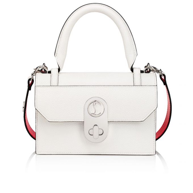 Cross Body Bags Christian Louboutin Elisa Top Handle S Creative Cuero Cross Body Bags Mujer Blancos Plateados | MX-60649