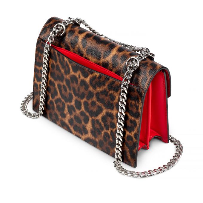 Cross Body Bags Christian Louboutin Elisa Small Creative Cuero Cross Body Bags Mujer Marrom Rojos Plateados | MX-69756