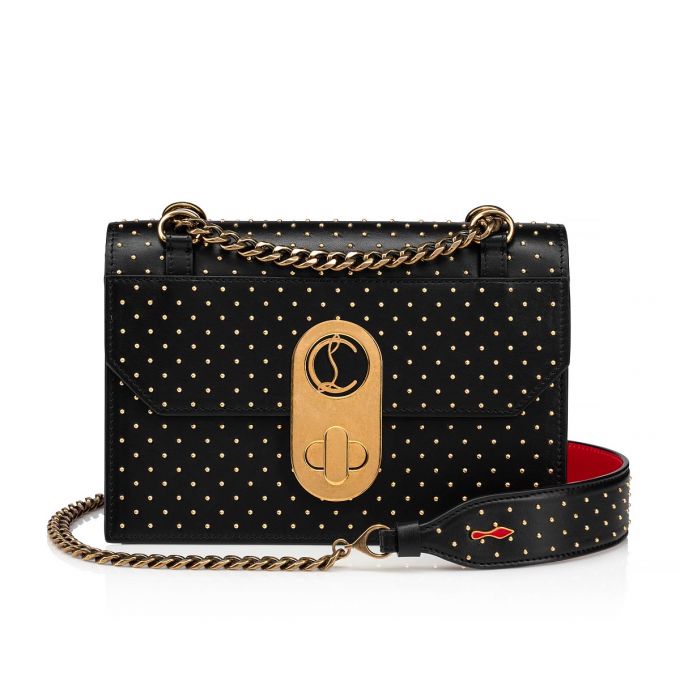 Cross Body Bags Christian Louboutin Elisa Small Classic Cuero Cross Body Bags Mujer Negros Dorados | MX-70915