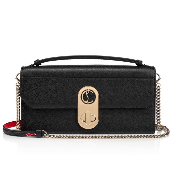 Cross Body Bags Christian Louboutin Elisa Baguette Classic Cuero Cross Body Bags Mujer Negros Dorados | MX-96494