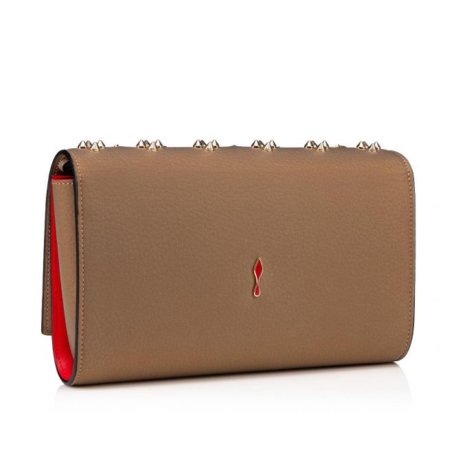 Cross Body Bags Christian Louboutin Paloma Clutch Creative Fabric Cross Body Bags Mujer Beige | MX-32067