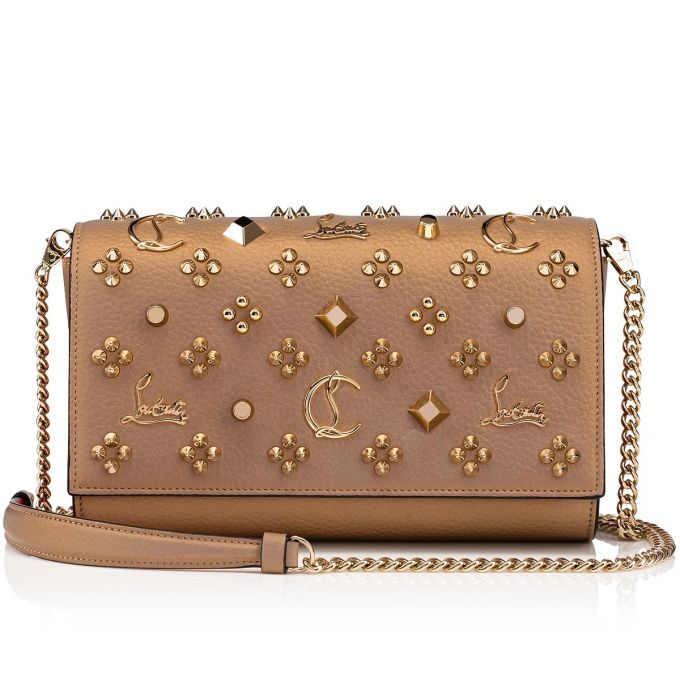 Cross Body Bags Christian Louboutin Paloma Clutch Creative Fabric Cross Body Bags Mujer Beige | MX-32067