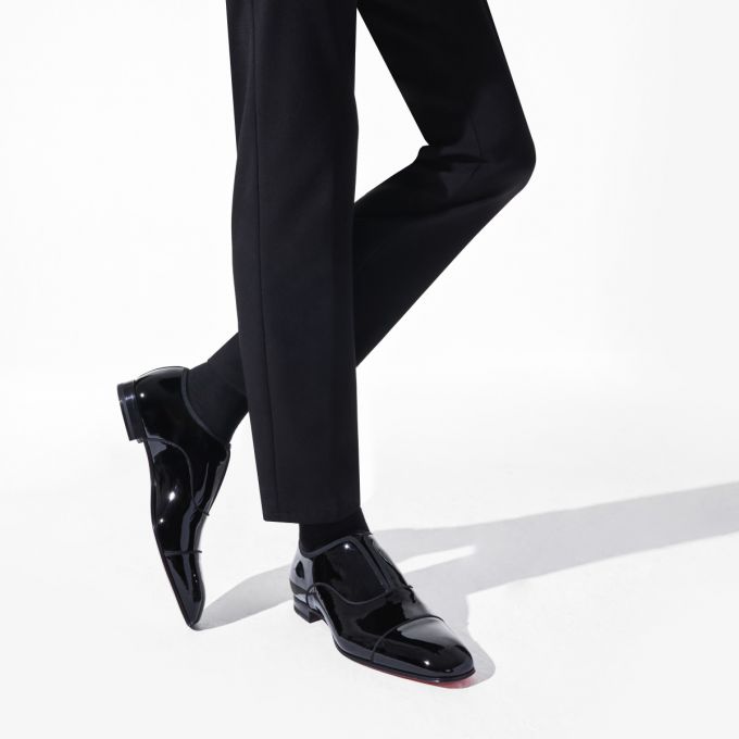 Derby Christian Louboutin Alpha Male Charol Derby Hombre Negros | MX-09167