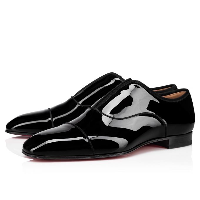 Derby Christian Louboutin Alpha Male Charol Derby Hombre Negros | MX-09167