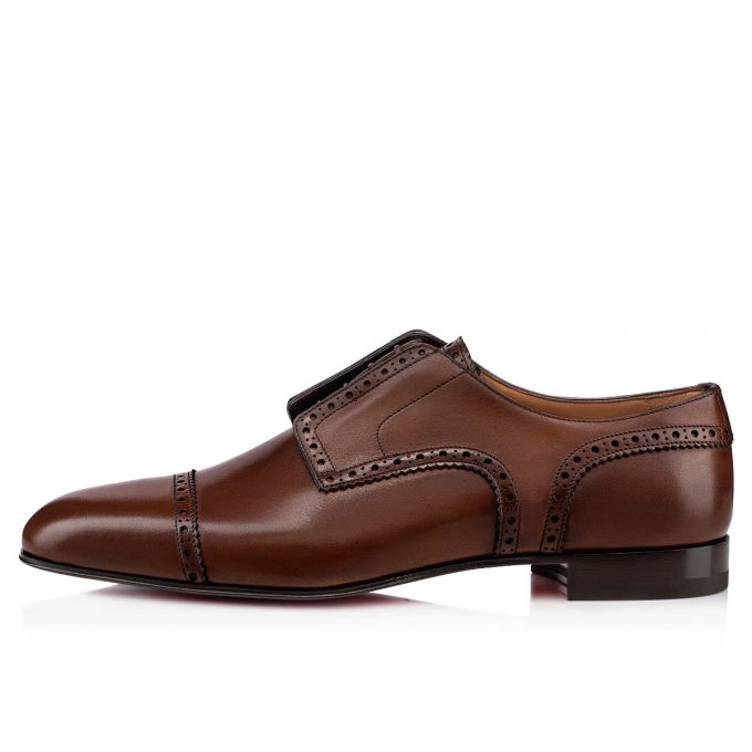 Derby Christian Louboutin Curry Calf Derby Hombre Marrom | MX-70971