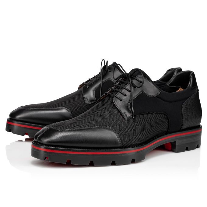 Derby Christian Louboutin Simon Creative Fabric Derby Hombre Negros | MX-88290